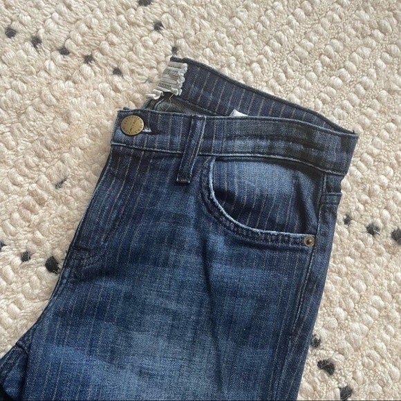 current /elliott  jeans womens the stiletto bartlett stripe denim jeans size 28 - Picture 5 of 10